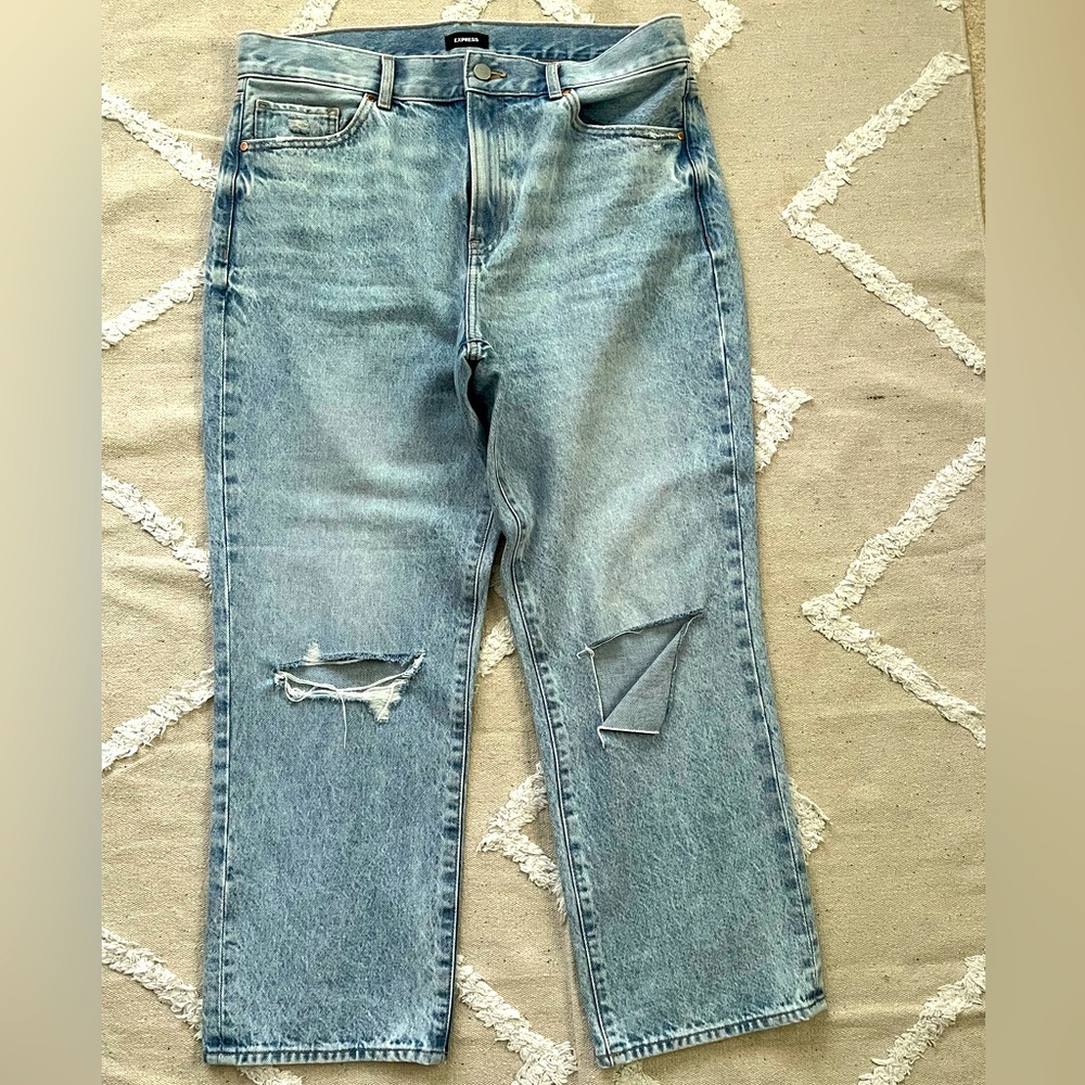 Express Straight Ankle High Rise—90s style—27”inseam